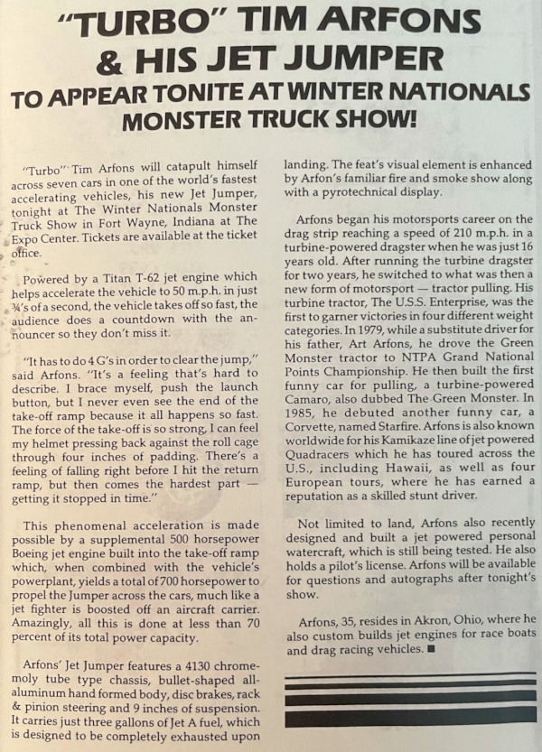 Winter Nationals Monster Truck Show 